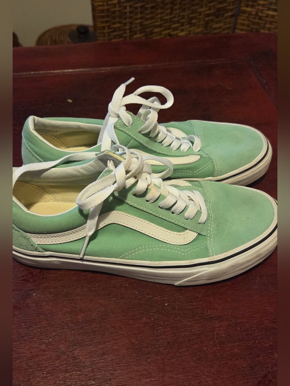 Vans Mint Green Size 8 Women's 6.5 Men's Skate Sneakers